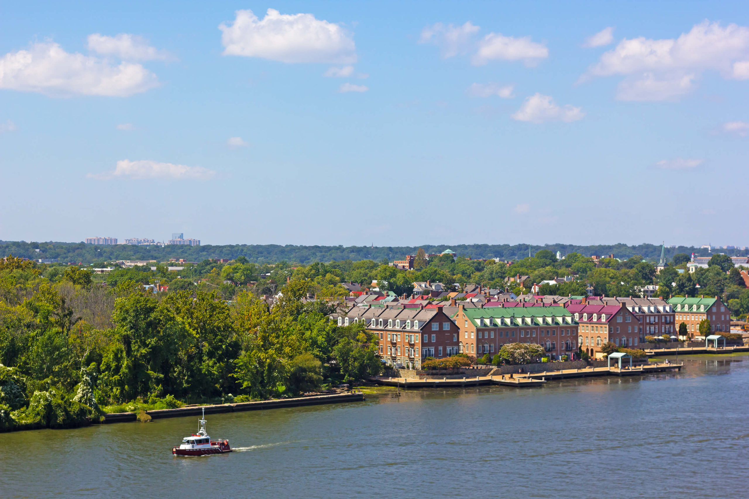 view of Alexandria VA from river